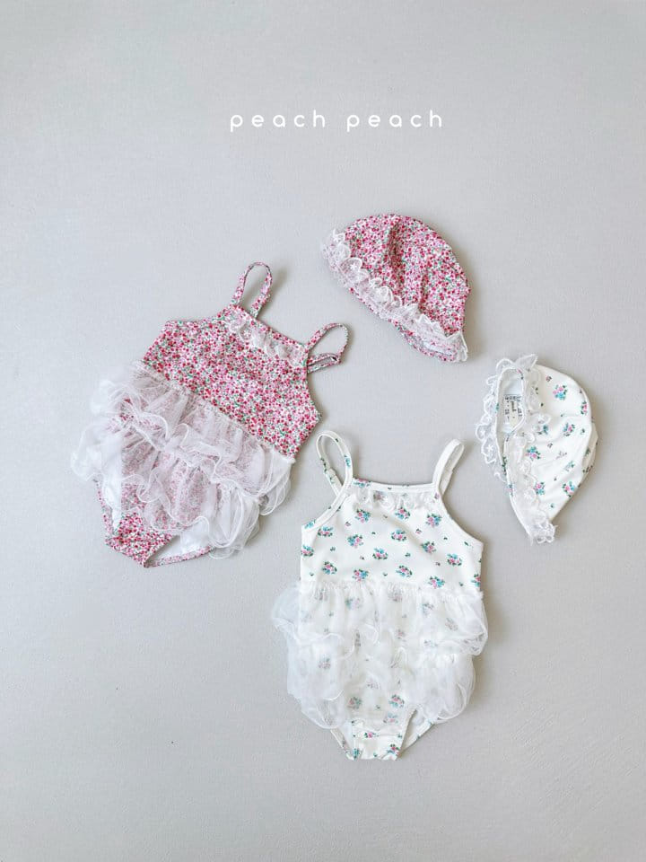 Peach peach - Korean Children Fashion - #designkidswear - Garden Swim Suit - 4