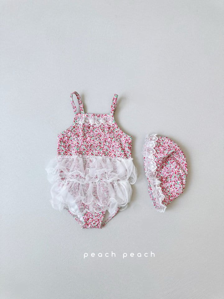 Peach peach - Korean Children Fashion - #fashionkids - Garden Swim Suit - 5