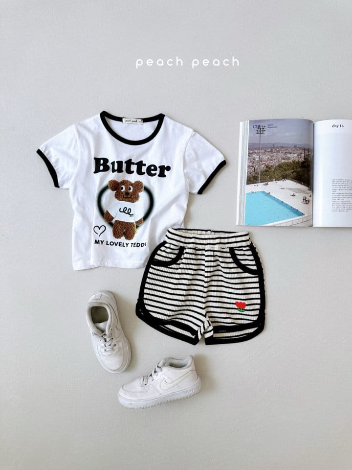 Peach peach - Korean Children Fashion - #kidsshorts - Butter Tee - 8