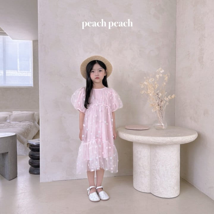 Peach peach - Korean Children Fashion - #fashionkids - Rose One-Piece - 4