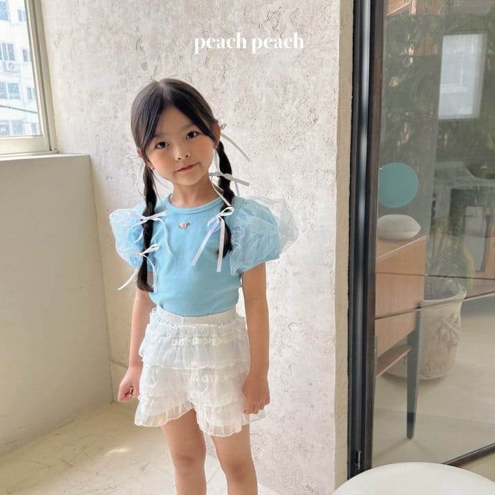 Peach peach - Korean Children Fashion - #kidsstore - Hani Lace Skirt Pants - 4