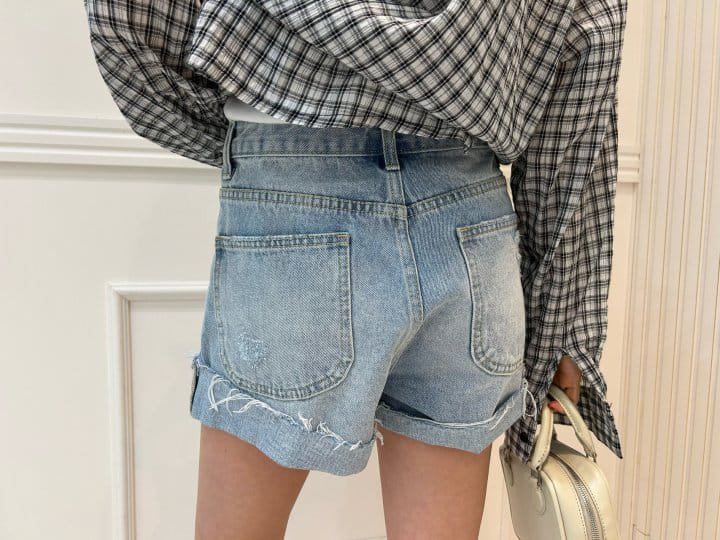 Pearls room - Korean Women Fashion - #momslook - Eyelet Shorts - 6