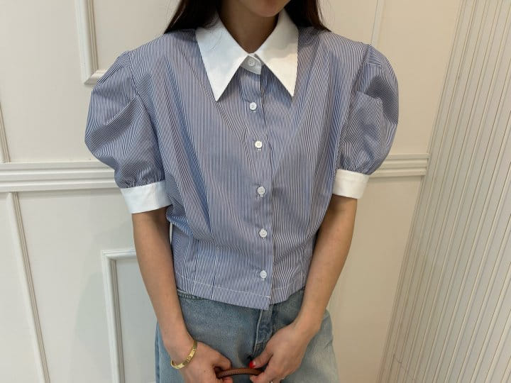 Pearls room - Korean Women Fashion - #momslook - Collar ST Shirt - 10