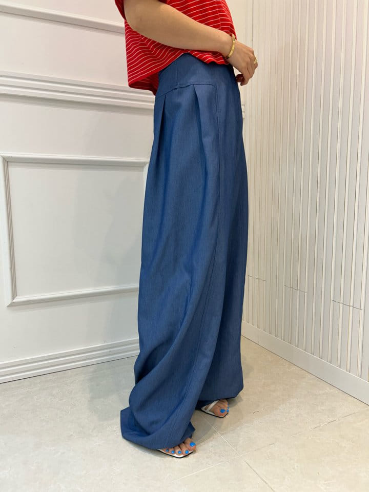 Pearls room - Korean Women Fashion - #restrostyle - Slit Slacks  - 6