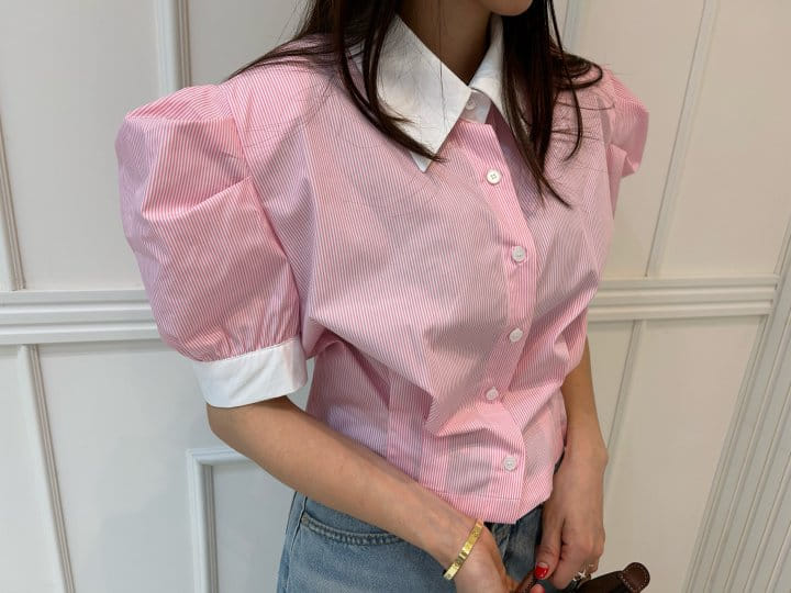 Pearls room - Korean Women Fashion - #restrostyle - Collar ST Shirt - 5