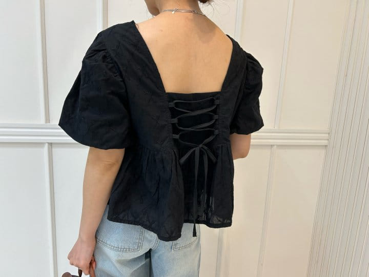 Pearls room - Korean Women Fashion - #shopsmall - Back String Blouse - 10