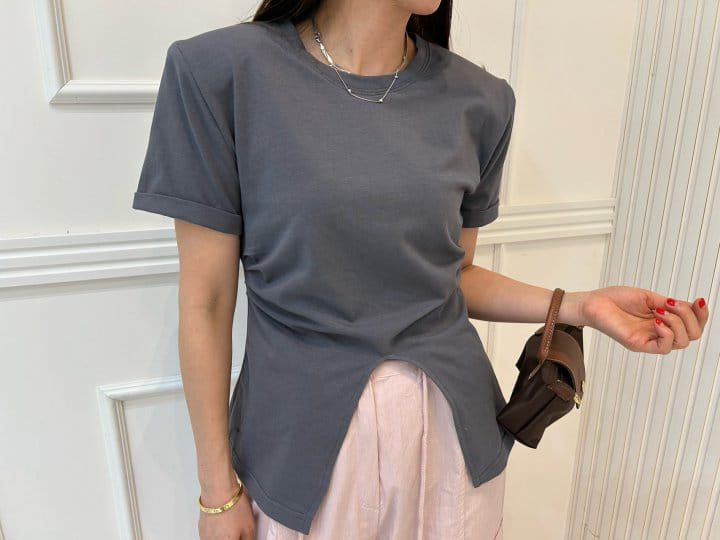 Pearls room - Korean Women Fashion - #thelittlethings - Slit Tee - 7