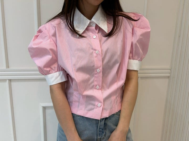 Pearls room - Korean Women Fashion - #vintagekidsstyle - Collar ST Shirt - 3