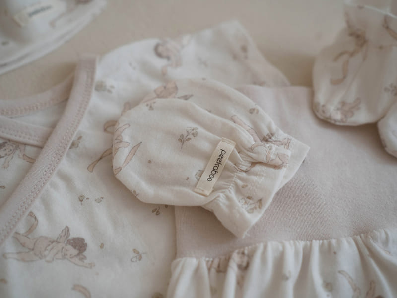 Peekaboo - Korean Baby Fashion - #babyboutiqueclothing - Angella Simple Bannet Set - 3