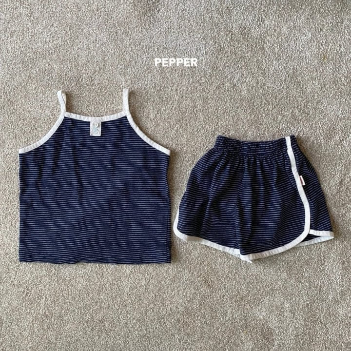 Pepper - Korean Children Fashion - #childrensboutique - ST Sleeveless Top Bottom Set - 5