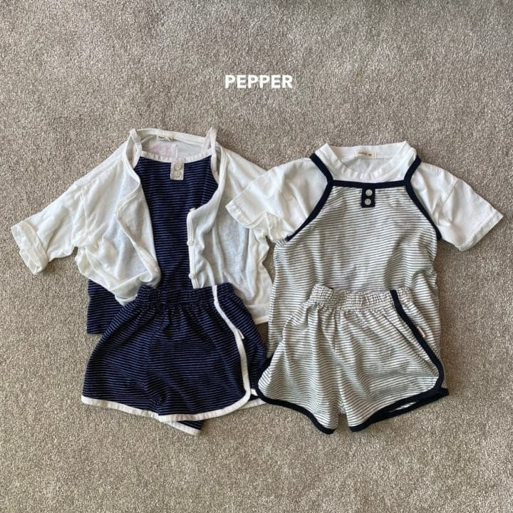 Pepper - Korean Children Fashion - #discoveringself - ST Sleeveless Top Bottom Set - 7