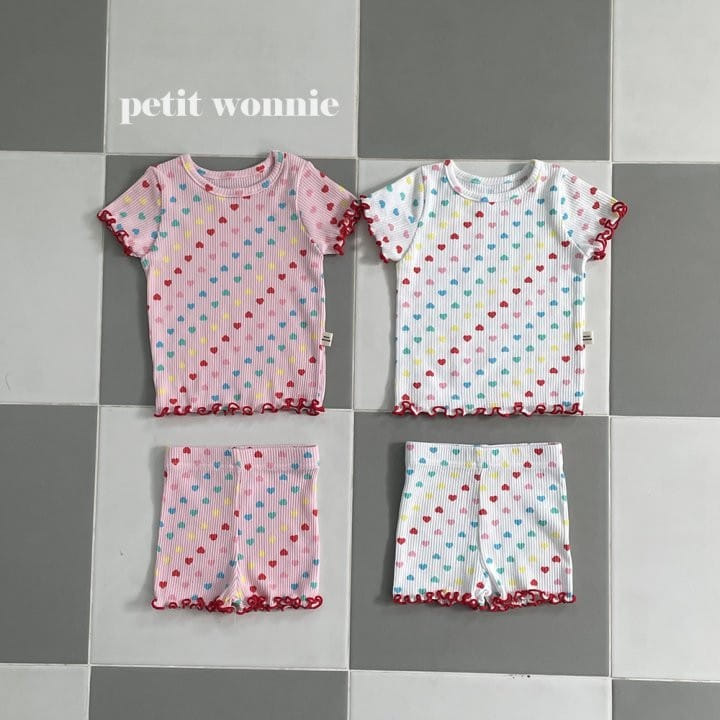 Petitwonnie - Korean Children Fashion - #childrensboutique - Love Song Top Bottom Set - 11