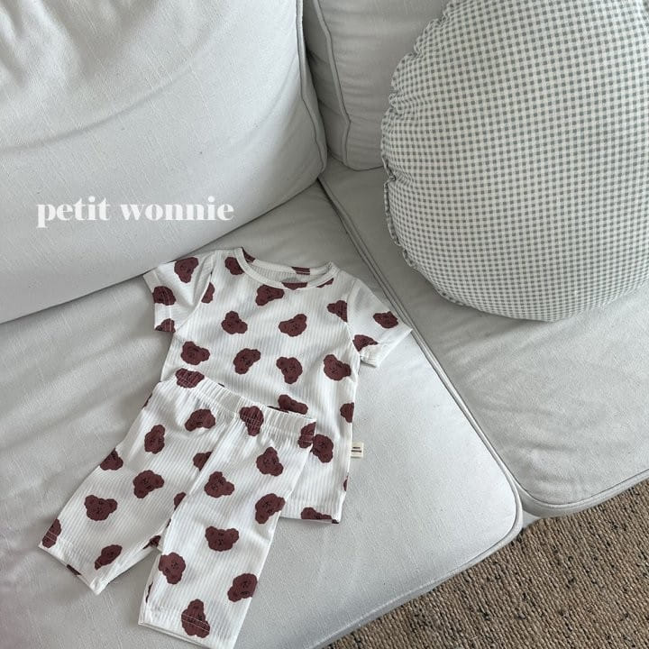 Petitwonnie - Korean Children Fashion - #discoveringself - Animal Friends Top Bottom Set - 2