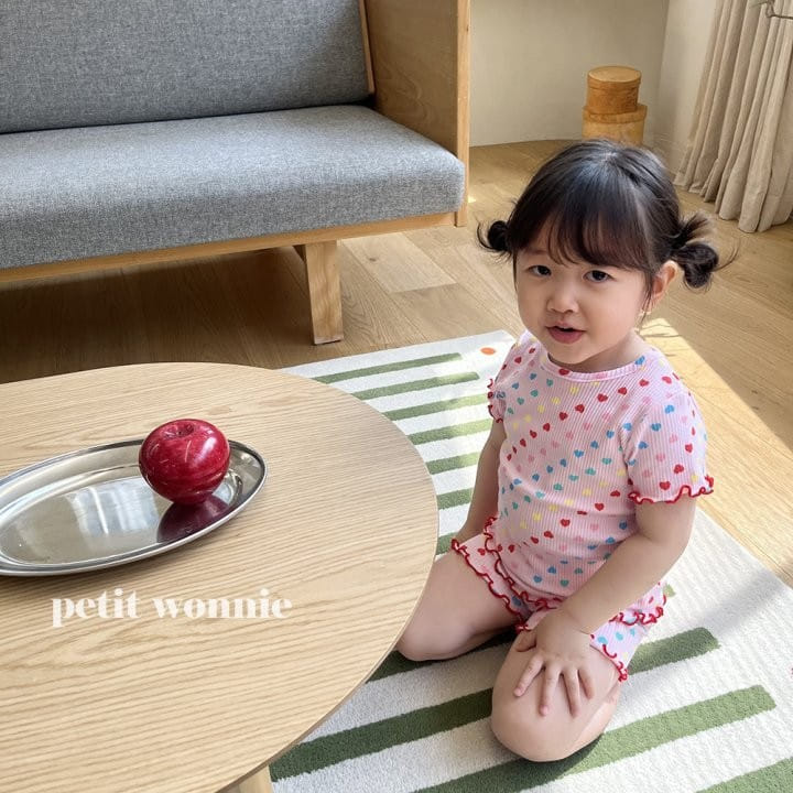 Petitwonnie - Korean Children Fashion - #littlefashionista - Love Song Top Bottom Set - 3