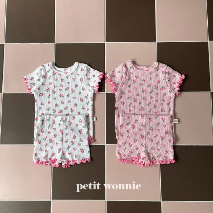 Petitwonnie - Korean Children Fashion - #magicofchildhood - Pink Flower Top Bottom Set - 5