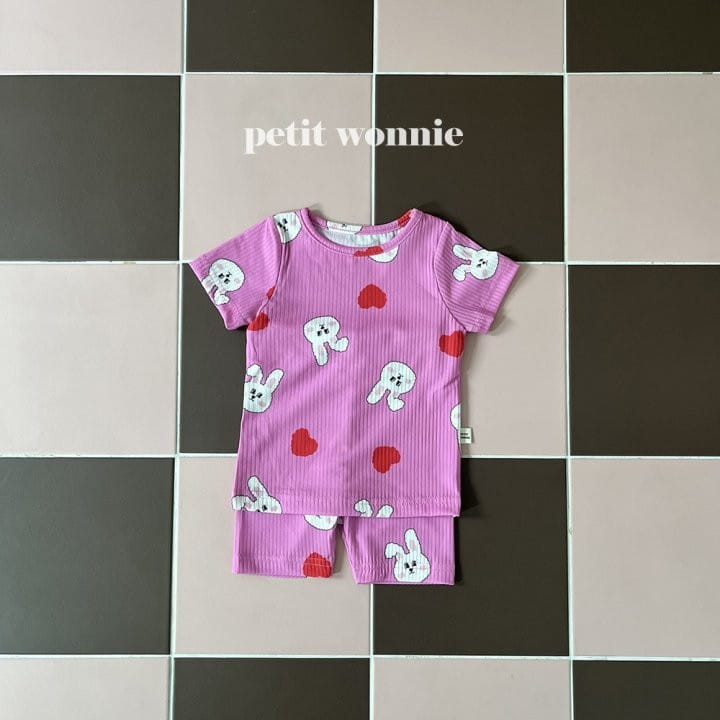 Petitwonnie - Korean Children Fashion - #minifashionista - Animal Friends Top Bottom Set - 10