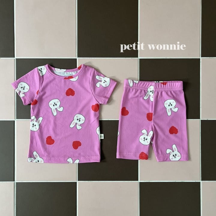 Petitwonnie - Korean Children Fashion - #prettylittlegirls - Animal Friends Top Bottom Set - 11