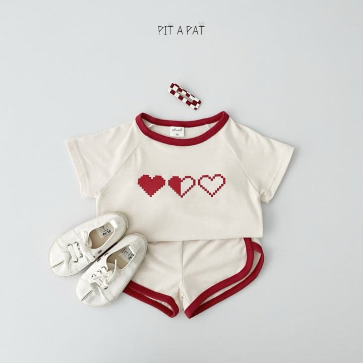 Pitapat - Korean Children Fashion - #Kfashion4kids - Bubble Heart Top Bottom Set - 9