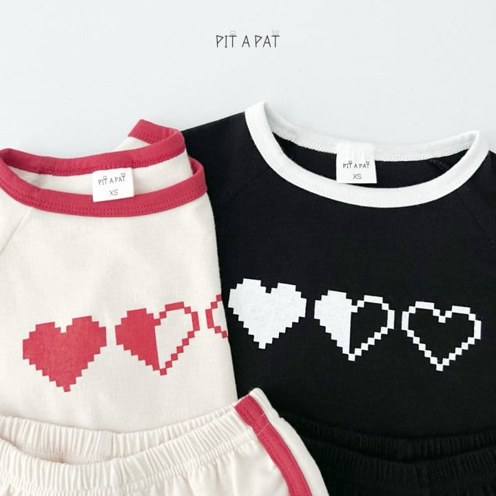 Pitapat - Korean Children Fashion - #childofig - Bubble Heart Top Bottom Set