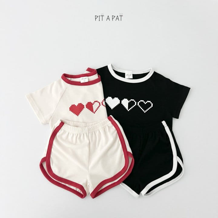 Pitapat - Korean Children Fashion - #designkidswear - Bubble Heart Top Bottom Set - 3