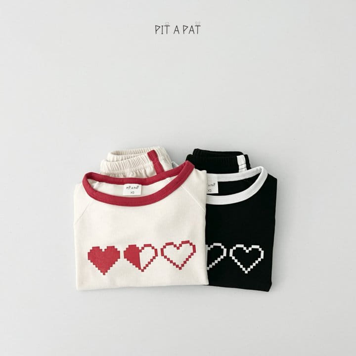 Pitapat - Korean Children Fashion - #fashionkids - Bubble Heart Top Bottom Set - 5