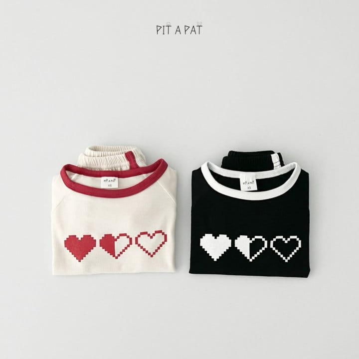 Pitapat - Korean Children Fashion - #kidsshorts - Bubble Heart Top Bottom Set - 6