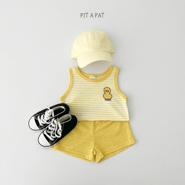 Pitapat - Korean Children Fashion - #kidsstore - Baby Duck L Seleeveless Top Bottom Set - 10