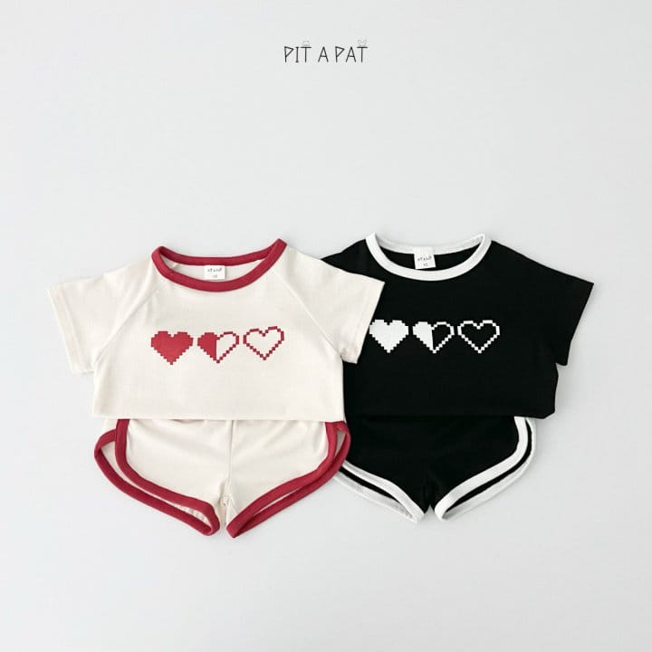 Pitapat - Korean Children Fashion - #kidsstore - Bubble Heart Top Bottom Set - 7