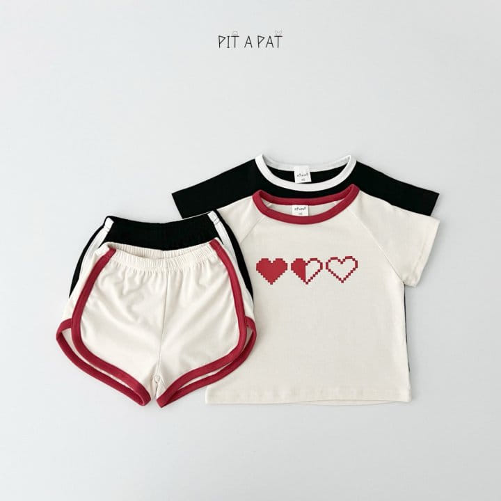 Pitapat - Korean Children Fashion - #kidzfashiontrend - Bubble Heart Top Bottom Set - 8