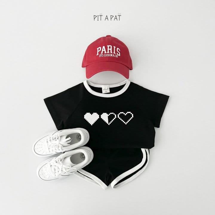 Pitapat - Korean Children Fashion - #littlefashionista - Bubble Heart Top Bottom Set - 10