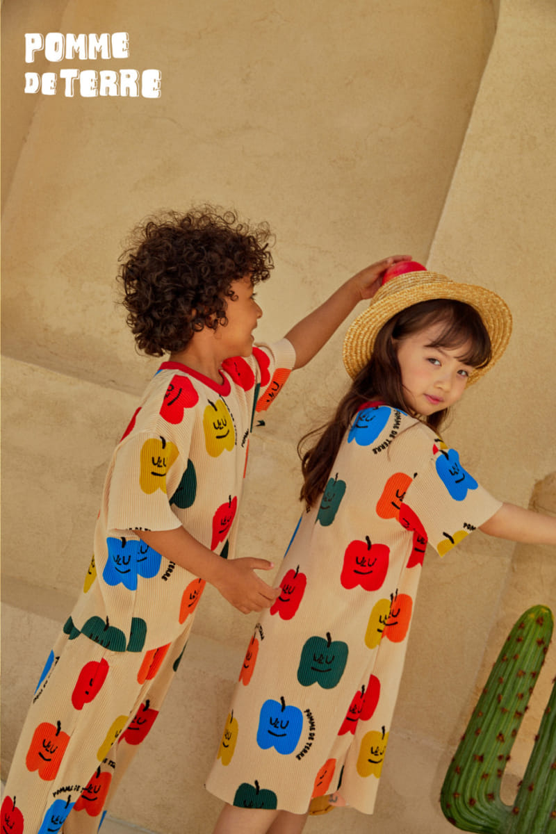 Pomme de terre - Korean Children Fashion - #Kfashion4kids - Apple Pleats One-Piece - 5