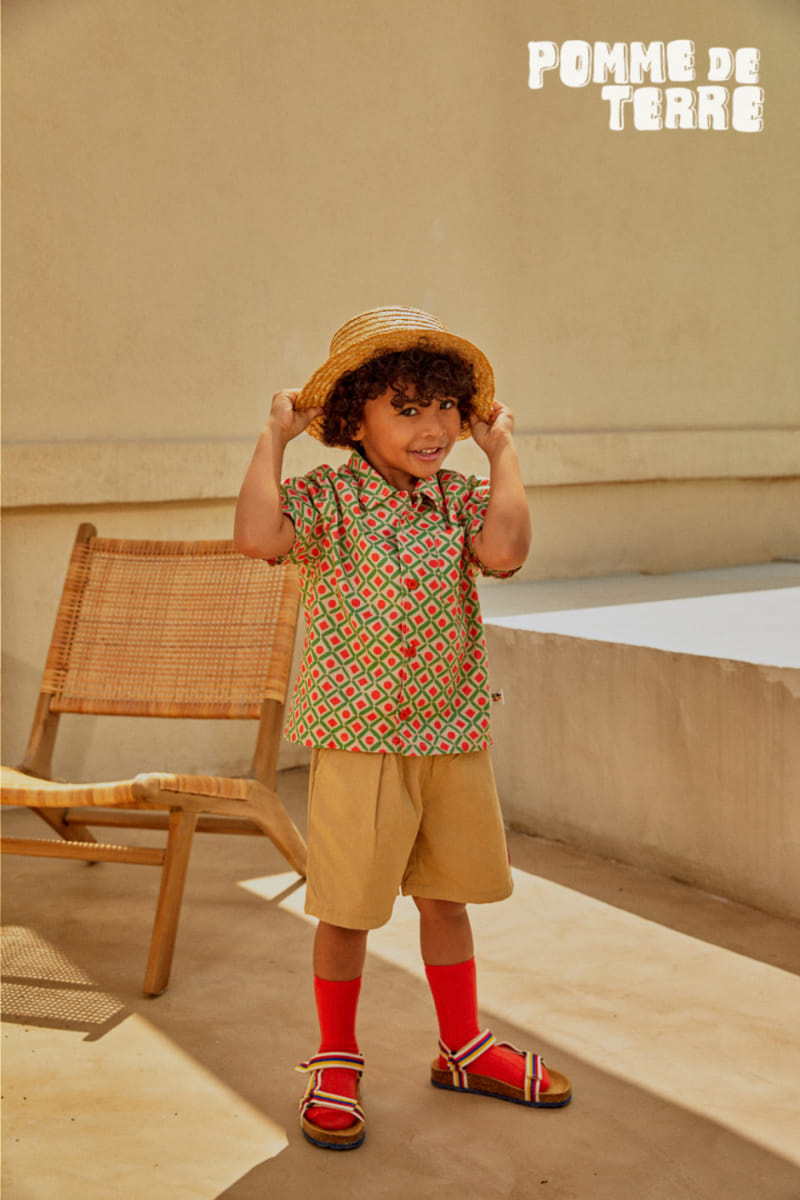 Pomme de terre - Korean Children Fashion - #discoveringself - Dia Open Collar Shirt - 4