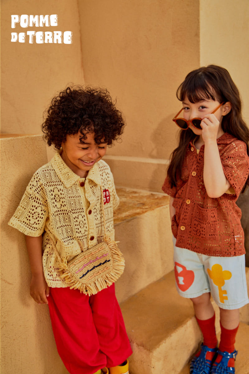 Pomme de terre - Korean Children Fashion - #fashionkids - Kint Short Sleeve Cardigan - 4