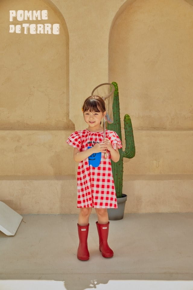 Pomme de terre - Korean Children Fashion - #littlefashionista - Pomme Apple Check One-Piece - 8