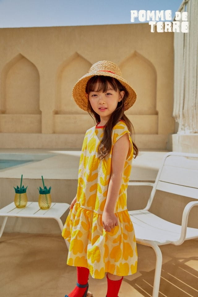 Pomme de terre - Korean Children Fashion - #littlefashionista - Yellow Tulip One-Piece - 3