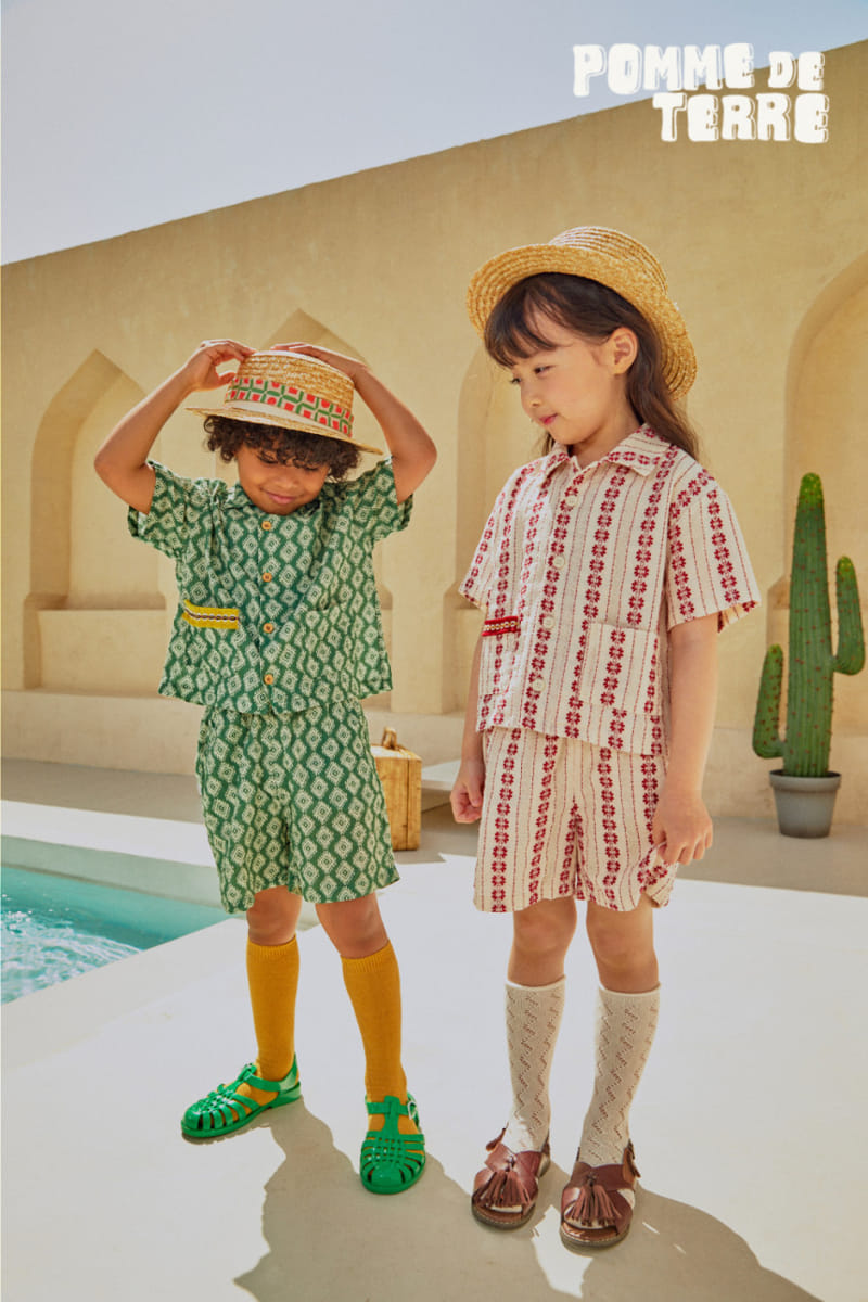 Pomme de terre - Korean Children Fashion - #magicofchildhood - Nova Summer Shirt Top Bottom Set - 2