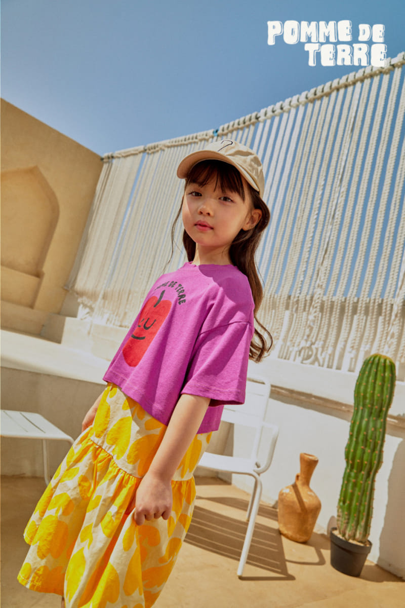 Pomme de terre - Korean Children Fashion - #todddlerfashion - Apple Crop Tee  - 3