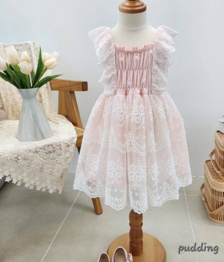 Pudding - Korean Children Fashion - #minifashionista - Shirring One-piece - 2