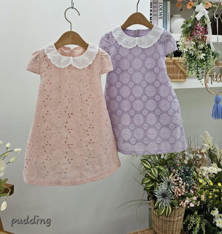 Pudding - Korean Children Fashion - #toddlerclothing - Washing Embroidery One-Piece - 2