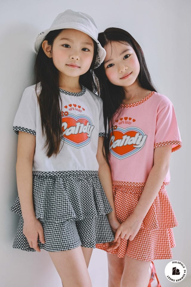 Pulupulu - Korean Children Fashion - #kidzfashiontrend - Check Candy Tee