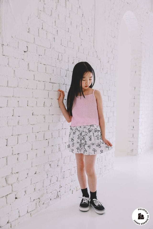 Pulupulu - Korean Children Fashion - #kidzfashiontrend - Ribbon Kan Kan Skirt Pants - 6