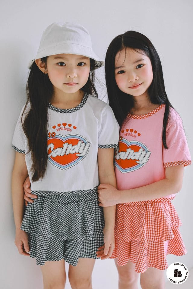 Pulupulu - Korean Children Fashion - #littlefashionista - Check Candy Tee - 3