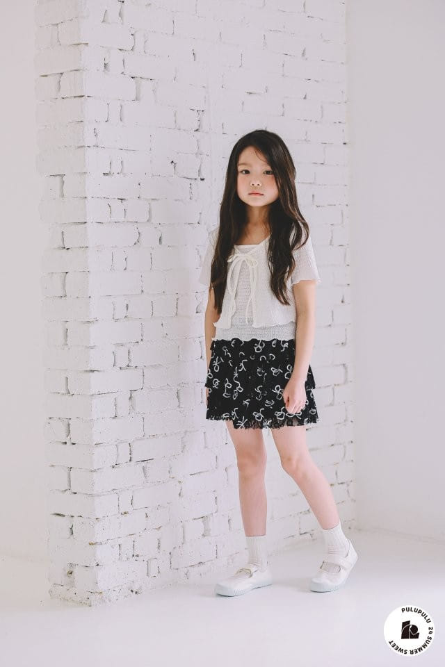 Pulupulu - Korean Children Fashion - #littlefashionista - Ribbon Kan Kan Skirt Pants - 8