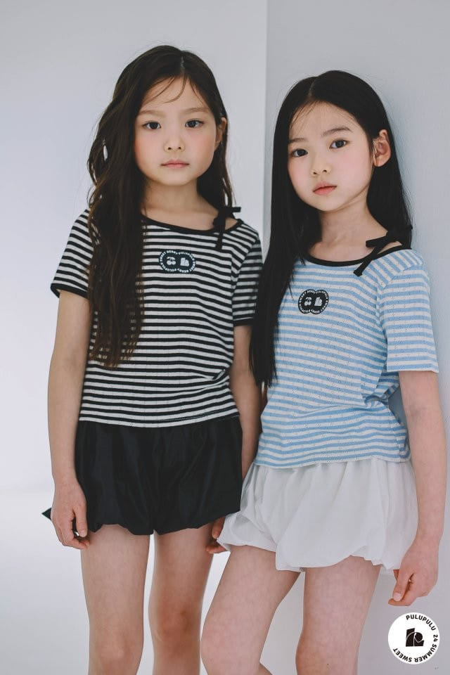 Pulupulu - Korean Children Fashion - #magicofchildhood - Shoulder Ribbon Tee