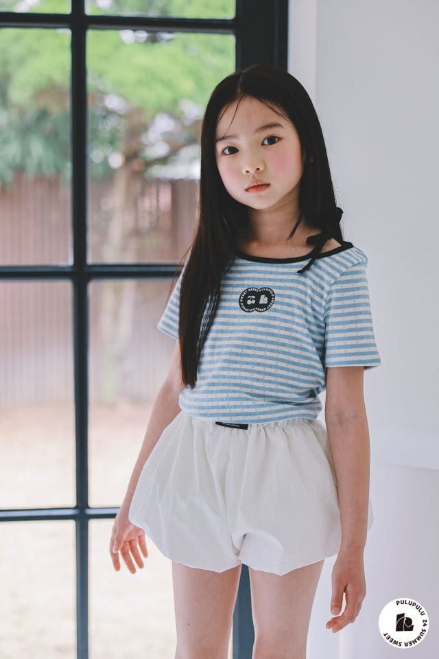 Pulupulu - Korean Children Fashion - #minifashionista - Shoulder Ribbon Tee - 2