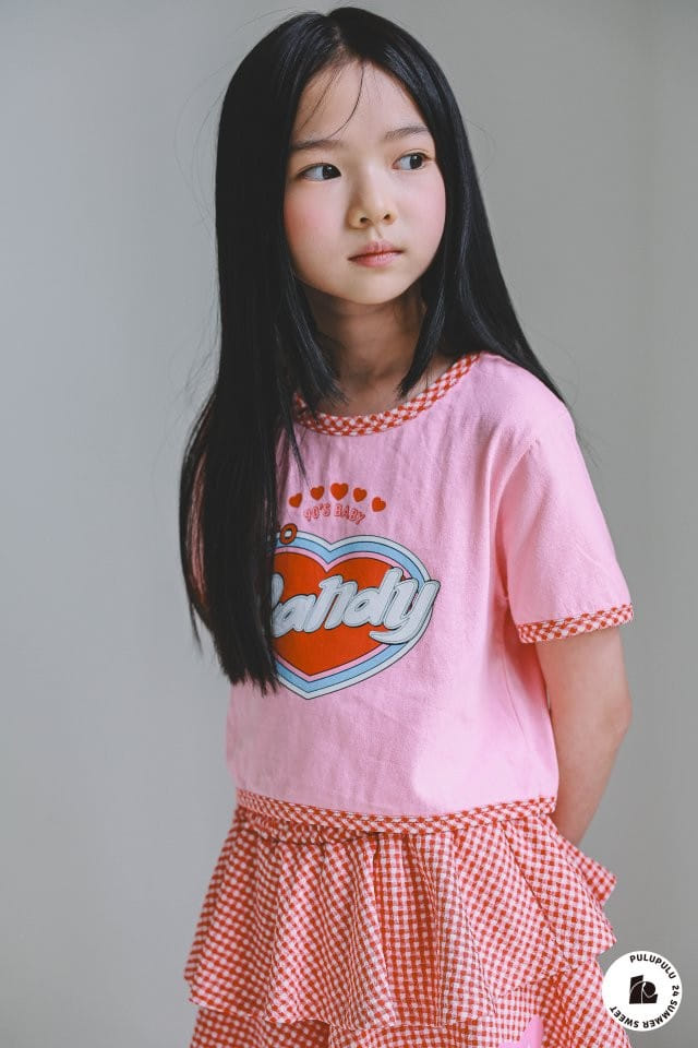 Pulupulu - Korean Children Fashion - #prettylittlegirls - Check Candy Tee - 6