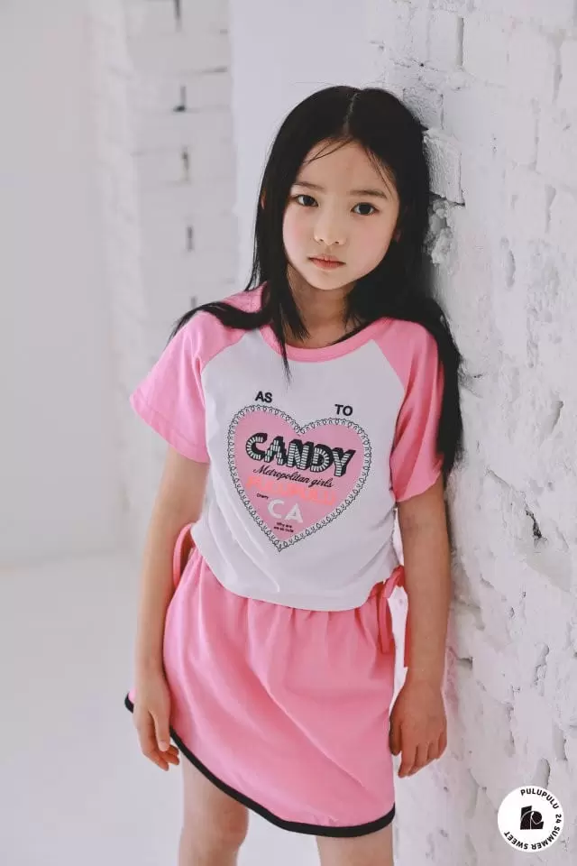 Pulupulu - Korean Children Fashion - #todddlerfashion - California Heart Tee - 8