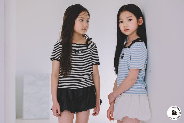 Pulupulu - Korean Children Fashion - #prettylittlegirls - Shoulder Ribbon Tee - 4