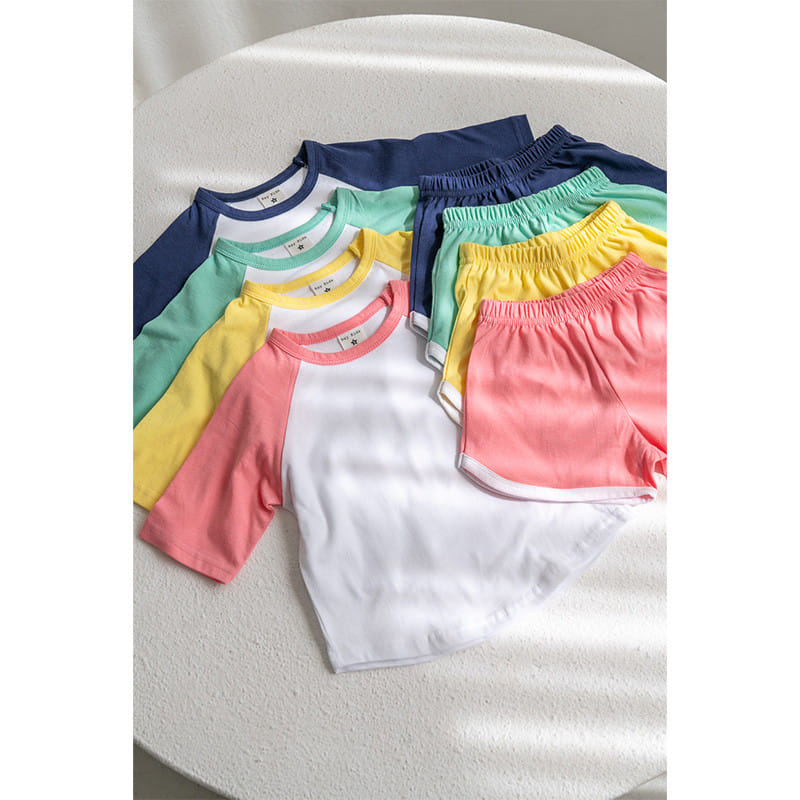 Raykids - Korean Children Fashion - #discoveringself - Bagel Cropped Shorts Top Bottom Set - 8