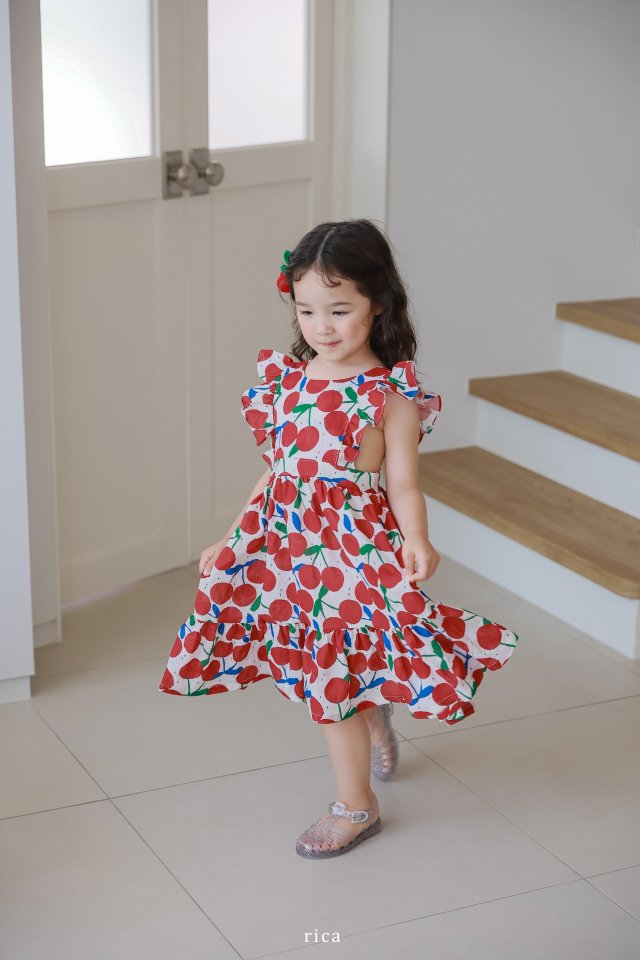 Rica - Korean Children Fashion - #childofig - Cherry One-Piece - 6